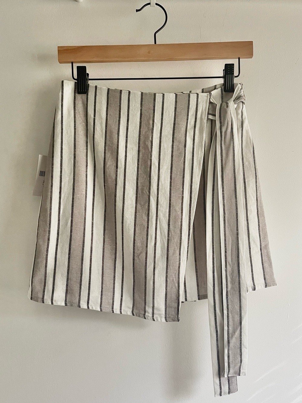 NWT Forever 21 Striped Drape Mini Skirt Linen Blend Size S Preppy Resort Coastal